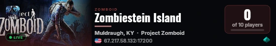 Zombiestein Island live status badge