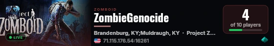 ZombieGenocide live status badge