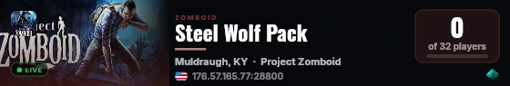 Steel Wolf Pack live status badge
