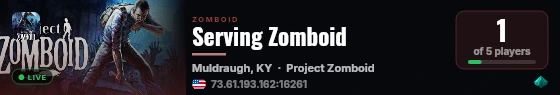 Serving Zomboid live status badge
