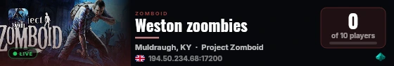 Weston zoombies live status badge