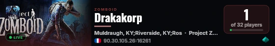 Drakakorp live status badge