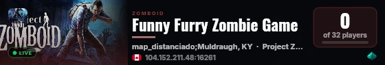 Funny Furry Zombie Game live status badge