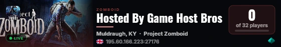 Hosted By Game Host Bros live status badge