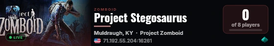 Project Stegosaurus live status badge