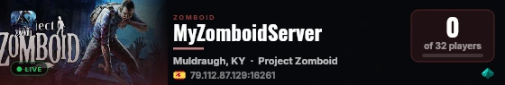 MyZomboidServer live status badge