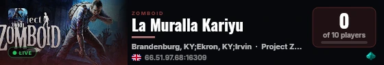 La Muralla Kariyu live status badge