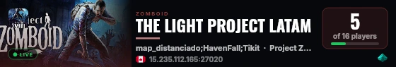 THE LIGHT PROJECT LATAM live status badge