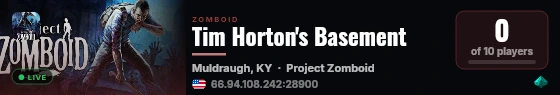Tim Horton's Basement live status badge