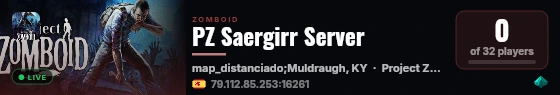 PZ Saergirr Server live status badge
