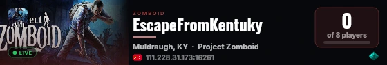 EscapeFromKentuky live status badge