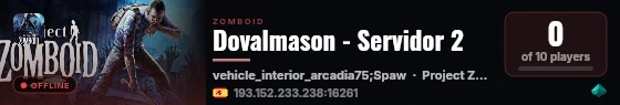 Dovalmason - Servidor 2 live status badge