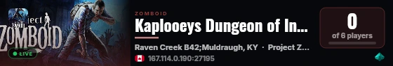 Kaplooeys Dungeon of Incels live status badge