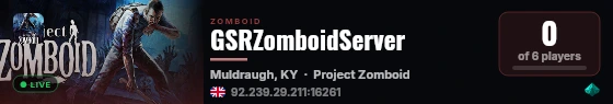 GSRZomboidServer live status badge
