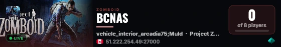 BCNAS live status badge