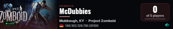 McDubbies live status badge