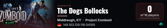 The Dogs Bollocks live status badge