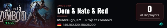 Dom & Nate & Red live status badge