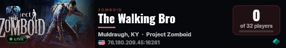 The Walking Bro live status badge