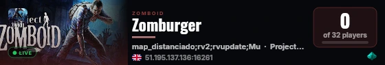 Zomburger live status badge