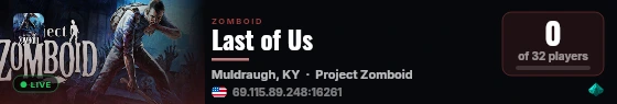 Last of Us live status badge