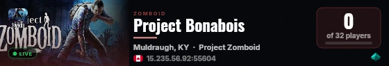 Project Bonabois live status badge