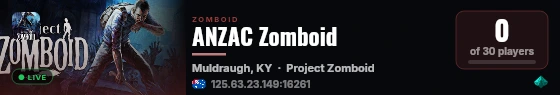 ANZAC Zomboid live status badge
