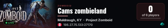 Cams zombieland live status badge