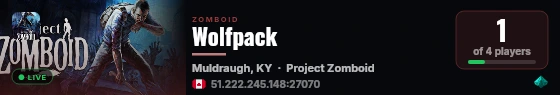 Wolfpack live status badge