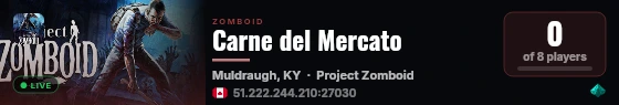 Carne del Mercato live status badge