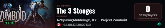 The 3 Stooges live status badge