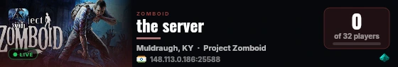 the server live status badge
