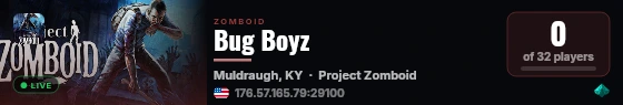 Bug Boyz live status badge