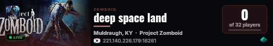 deep space land live status badge