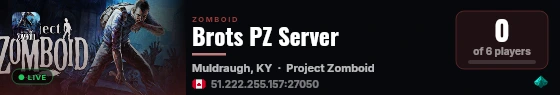Brots PZ Server live status badge