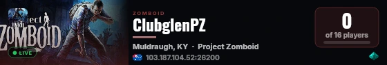 ClubglenPZ live status badge