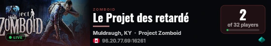 Le Projet des retardé live status badge