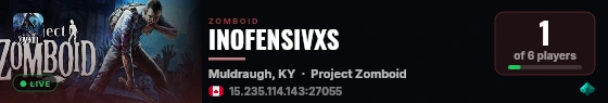 INOFENSIVXS live status badge