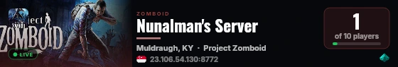 Nunalman's Server live status badge