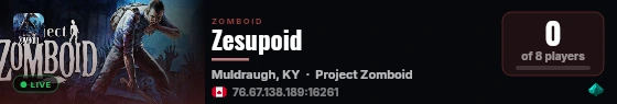 Zesupoid live status badge
