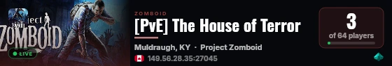 [PvE] The House of Terror live status badge