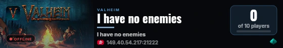 I have no enemies live status badge