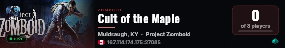 Cult of the Maple live status badge