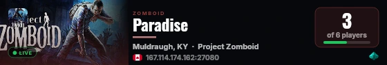 Paradise live status badge