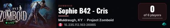 Sophie B42 - Cris live status badge