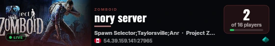 nory server live status badge