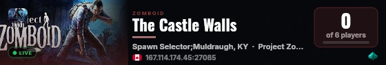 The Castle Walls live status badge