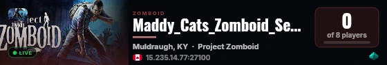 Maddy_Cats_Zomboid_Server live status badge