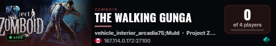 THE WALKING GUNGA live status badge