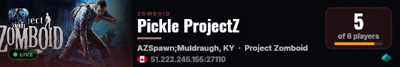 Pickle ProjectZ live status badge